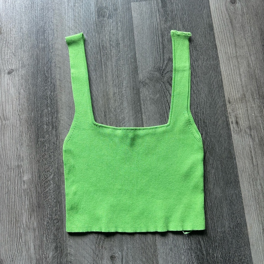 Zara square neck crop top